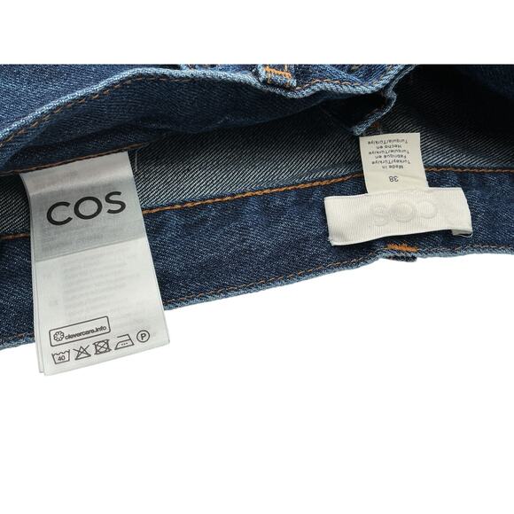 Cos Drawstring High Waist Blue Cotton Extra Wide Leg Denim Jean Size 38 - Picture 4 of 4